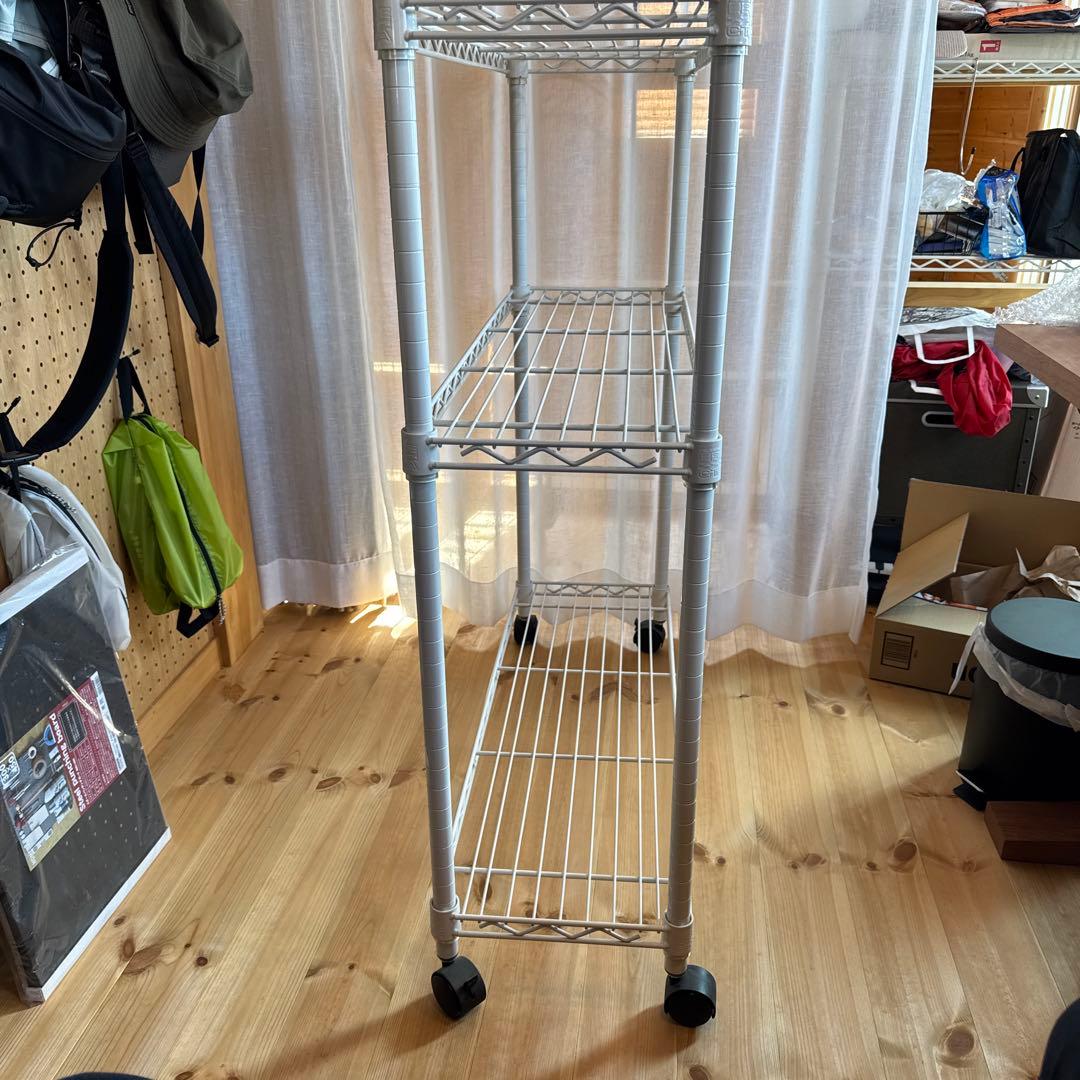 【Hiro】 ERECTA スチールラック 3段 ホワイト