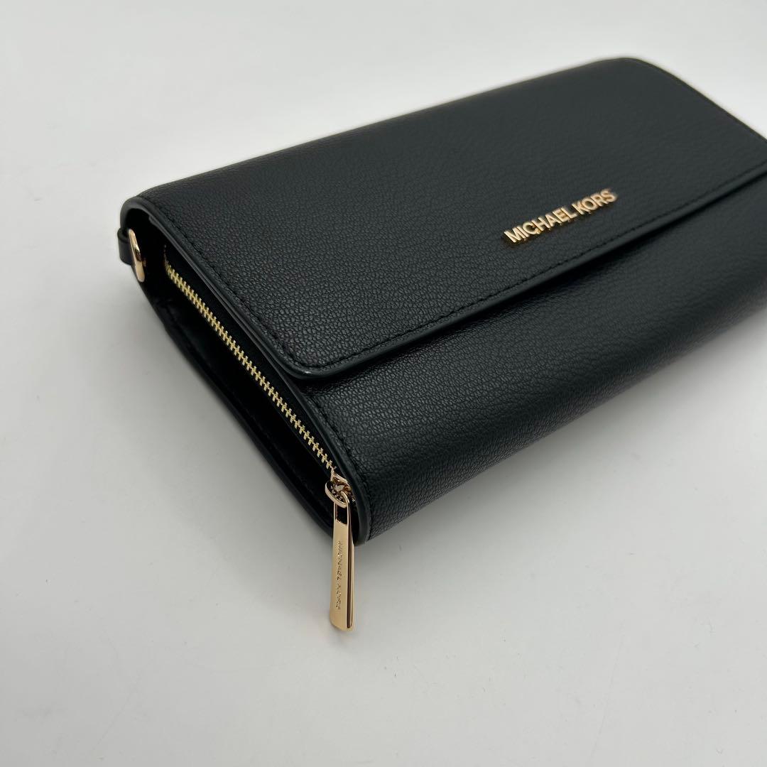 未使用級　マイケルコース　ショルダーウォレット　バッグ　財布　レザー　斜め掛け◎