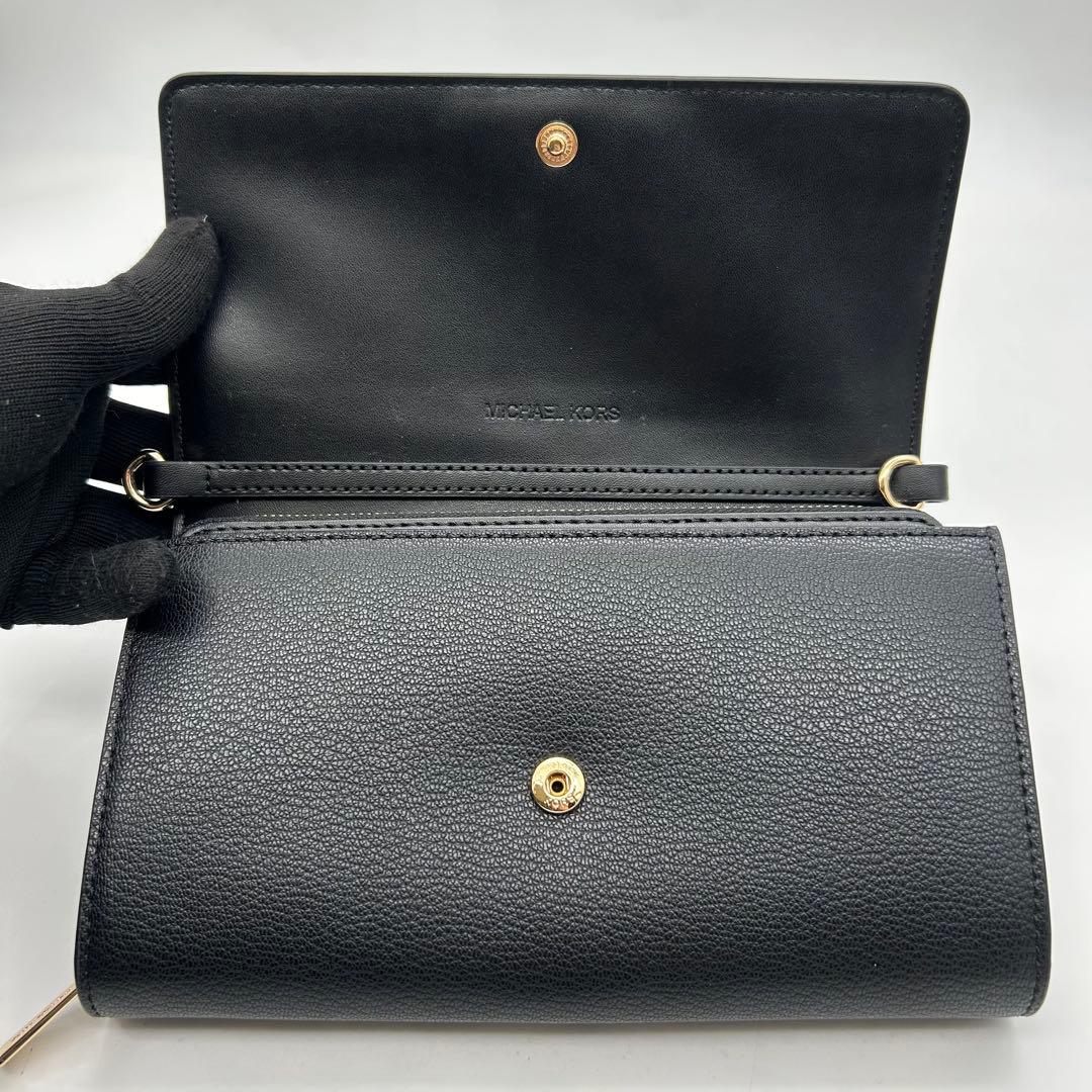 未使用級　マイケルコース　ショルダーウォレット　バッグ　財布　レザー　斜め掛け◎