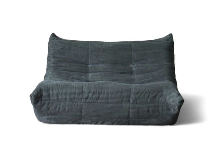 【週末限定セール】コーデュロイ 2人掛けソファー グレー 送料込み