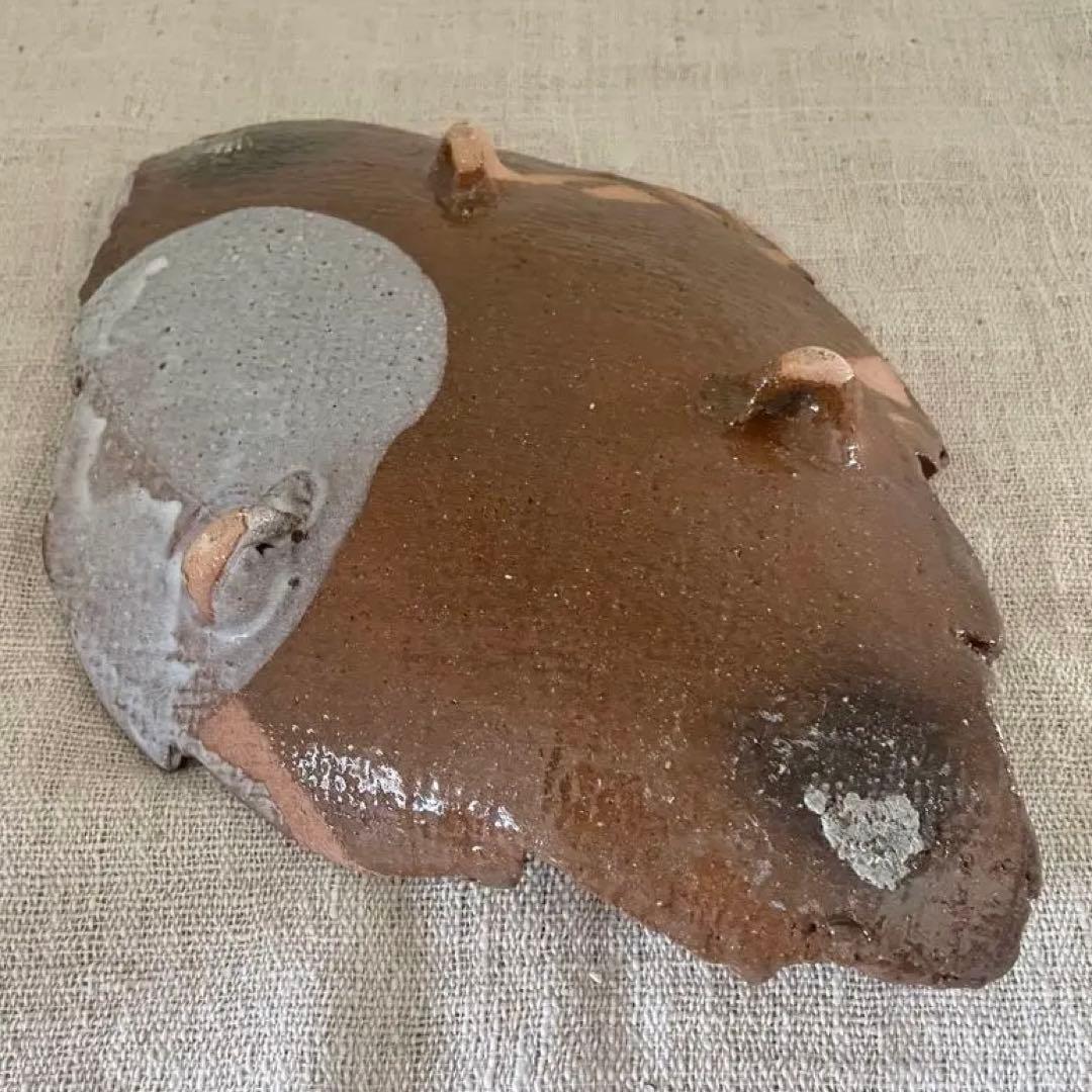 沖縄　大嶺實清　1990年代作品　葉形板皿