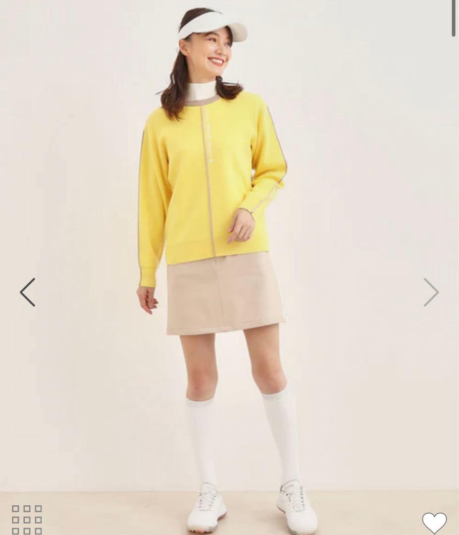 JUN & ROPE レディース バイカラー 長袖 ニット イエロー ベージュ