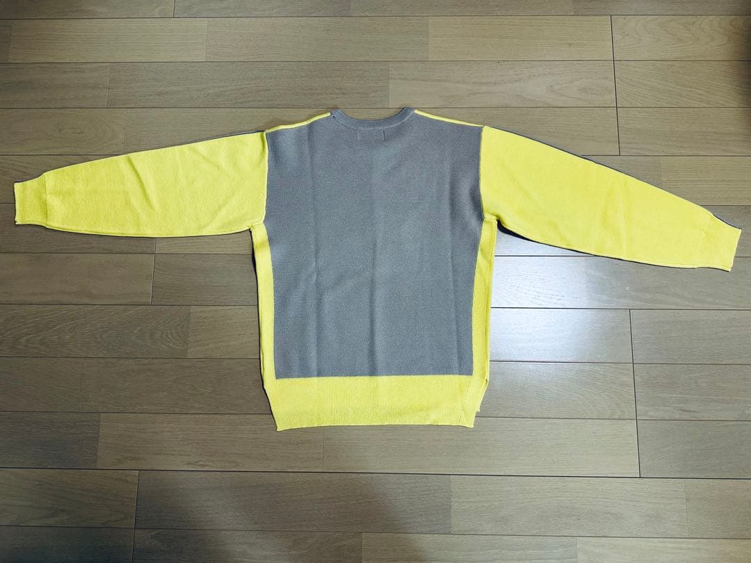 JUN & ROPE レディース バイカラー 長袖 ニット イエロー ベージュ