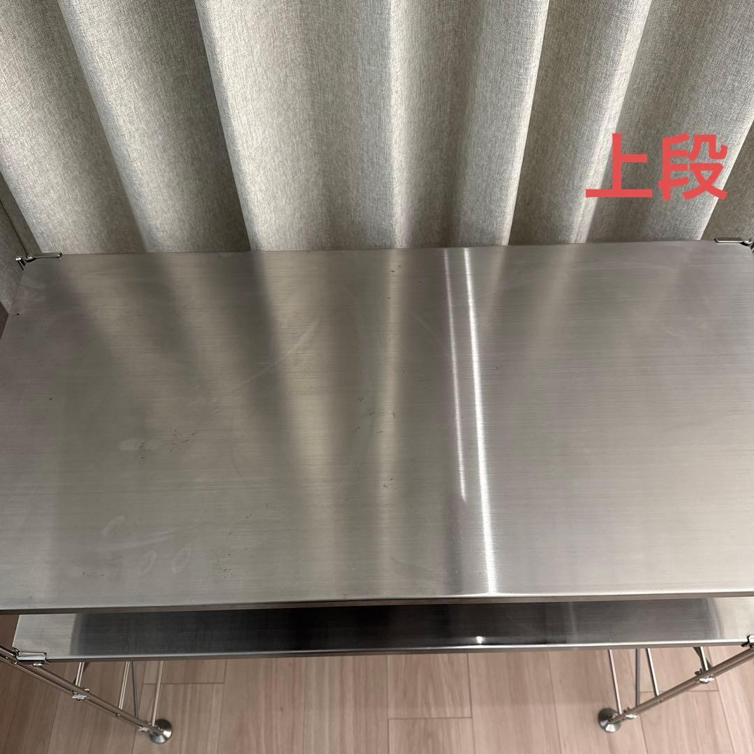 無印良品　ステンレスユニットシェルフ・ステンレス棚セット・ワイド