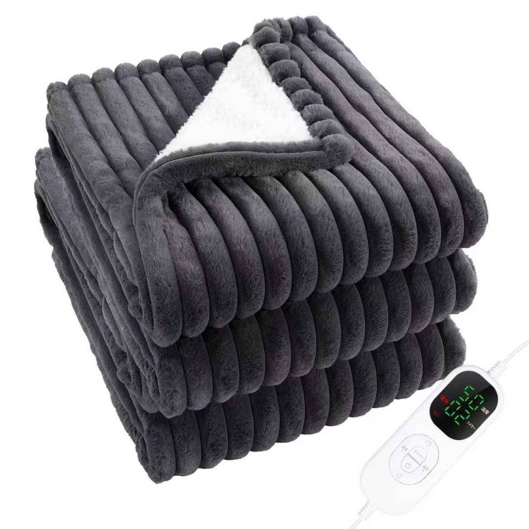 2個セット✨ 電気毛布 グレー 大判 190×130cm ラビットファー調 新品