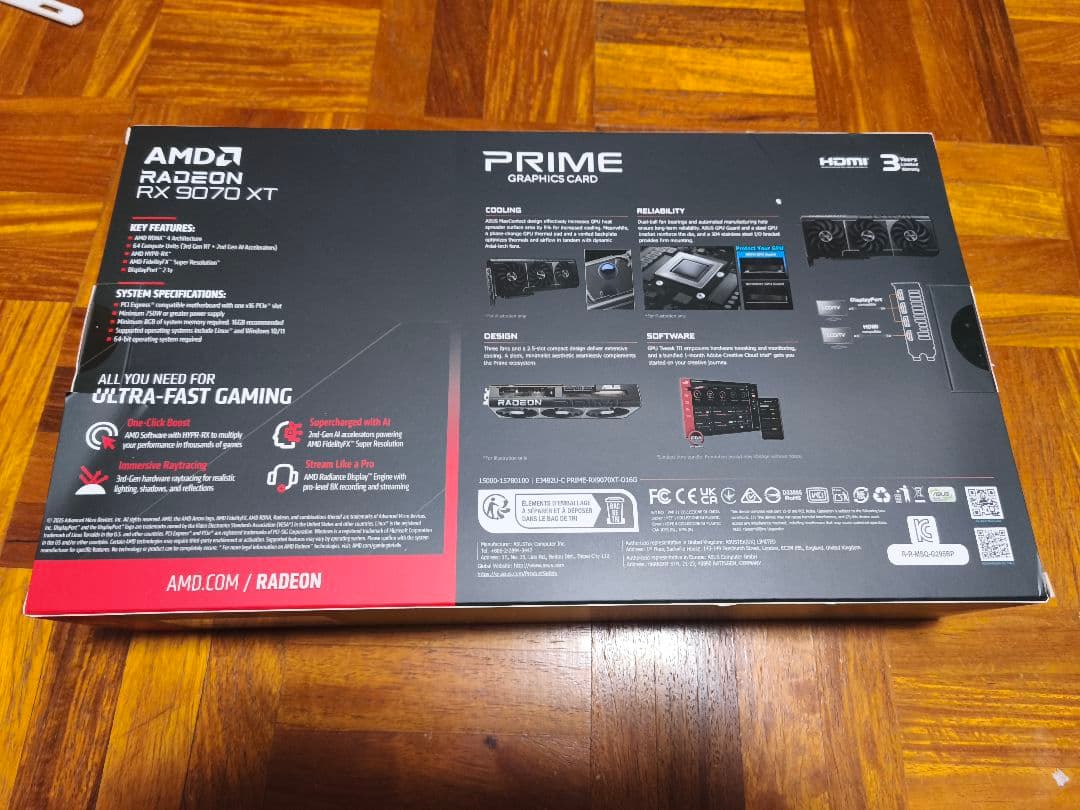 RX9070xt　グラフィックボード