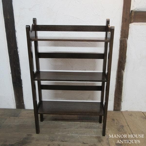 英国 アンティーク 家具 ブックシェルフ ブックケース 本棚 飾り棚 6705d