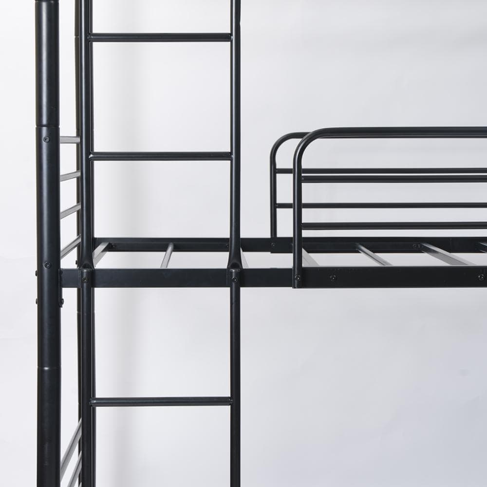 三段ベッド パイプベッド スチール 耐震 ベッド シングル 大人用可 子供ベッド