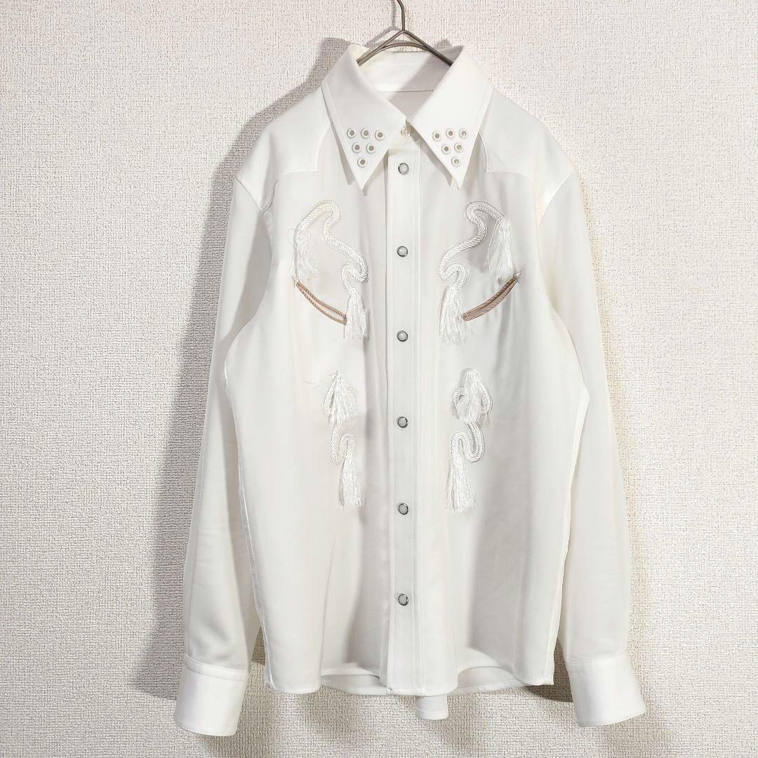美品 TOGA PULLA トーガプルラ ウエスタン 刺繍 フリンジ 長袖シャツ