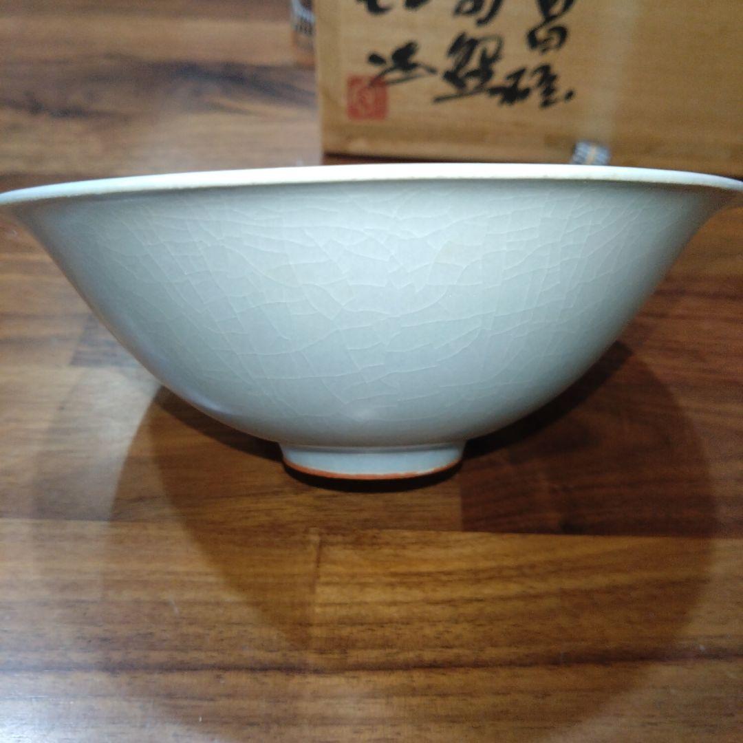 人間国宝　中島宏　青白磁茶碗　共箱