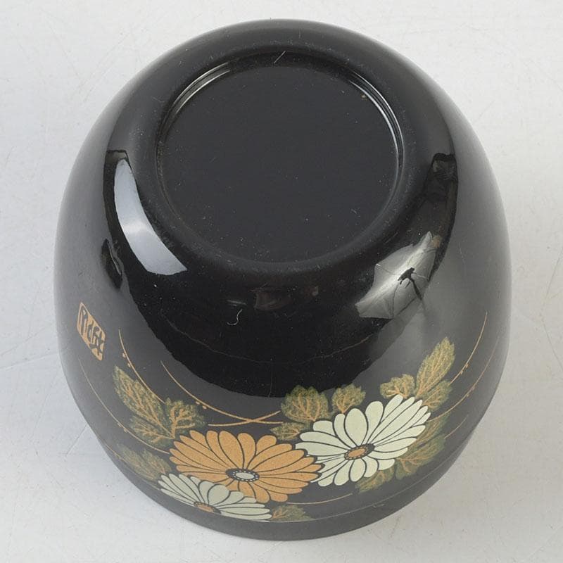 茶道具　輪島塗　柳山作　花草蒔絵　棗　箱付　V　9863