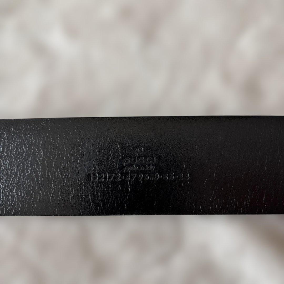最終値下げ‼︎【美品】GUCCI 黒レザー ベルト ダブルGロゴ