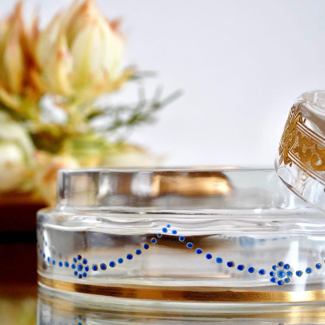 希少 オールドバカラ エナメル＆金彩 小物入れ★シュヴァリエ作品BACCARAT