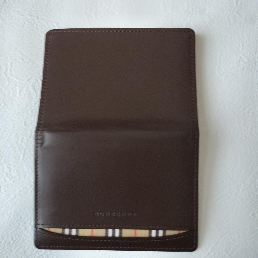 未使用級✨️バーバリー カードケース 名刺入れ ノバチェック レザー ブラウン