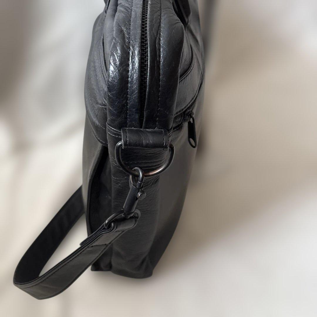 美品✨ポーター　ビジネスバッグ　オールレザー　2way ブラック　シボ革