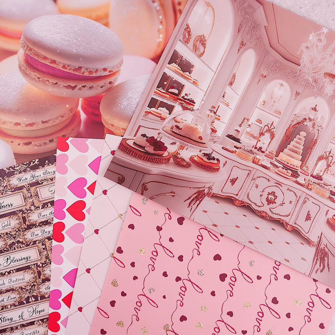 バレンタイン♡選べるデザペ　コラージュ　おすそ分けファイル　A4デザインペーパー