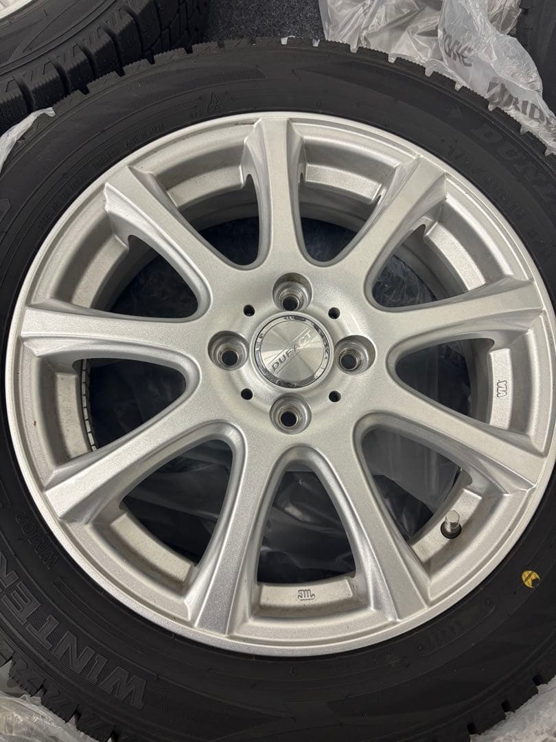 ①【おとーふちゃん】ダンロップ　スタッドレス&ホイール4本セット