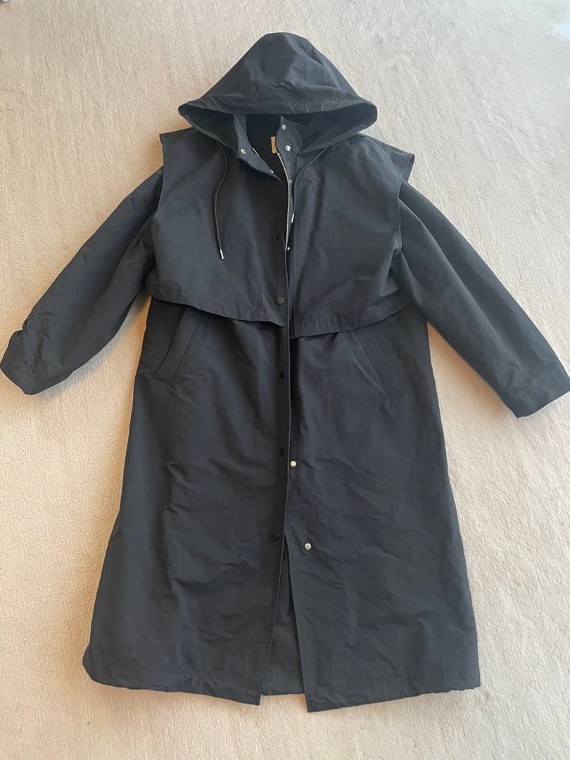 TODAYFUL トゥデイフル Nylon Hoodie Coat BLACK