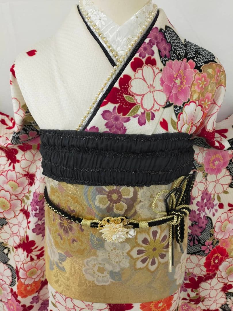 売約済み【WA-Modern】★★豪華絢爛!!　正絹絞り振袖7点フルセット★★