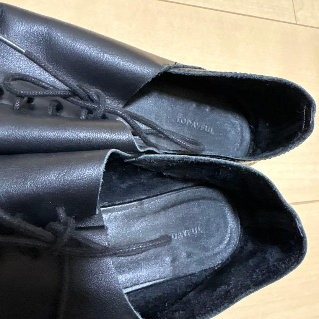 TODAYFUL Laceup Leather Shoes 37 黒 箱あり