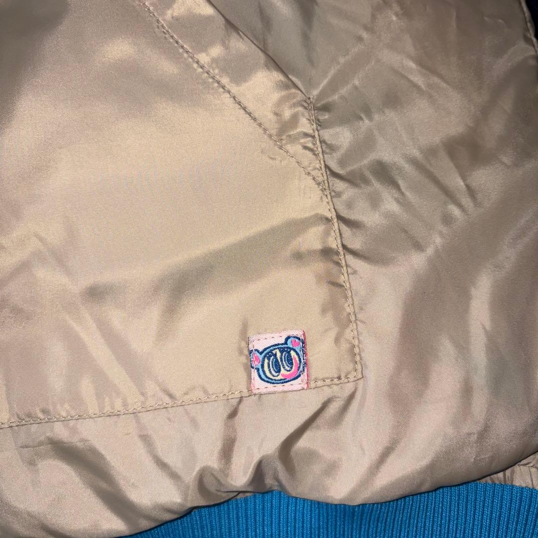 ANGEL BLUE フード付きリバーシブルダウンジャケット　Lサイズ(160)