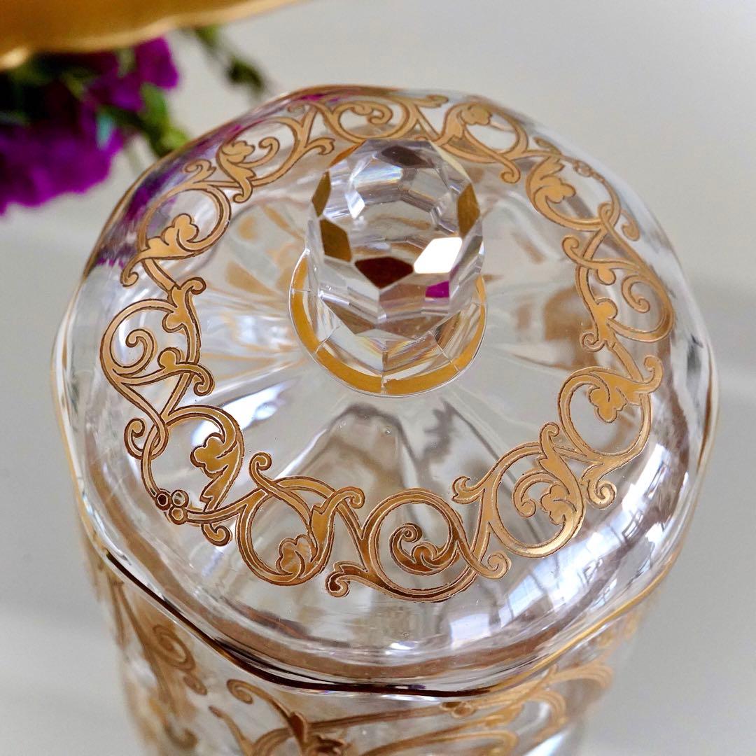 希少★24金彩★美品オールドサンルイ★クリュニー★ボンボニエール★蓋物★小物入れ