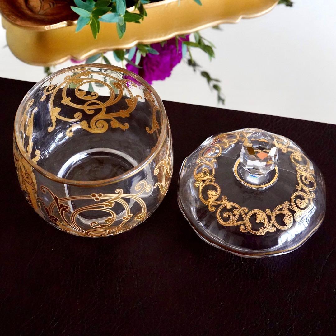 希少★24金彩★美品オールドサンルイ★クリュニー★ボンボニエール★蓋物★小物入れ