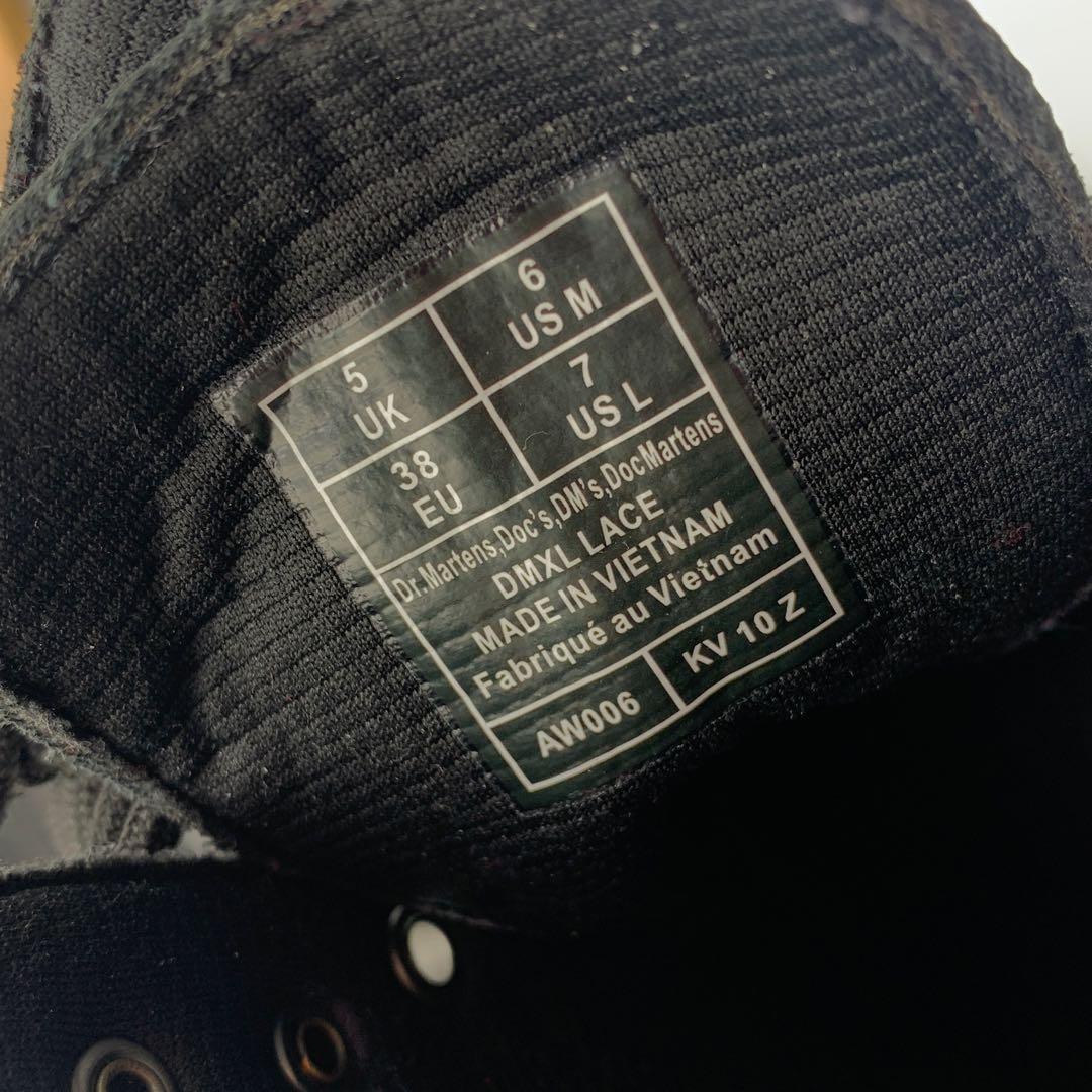 【美品】ドクターマーチン　DMXL LACE　8ホール　ブラック　本革　UK5