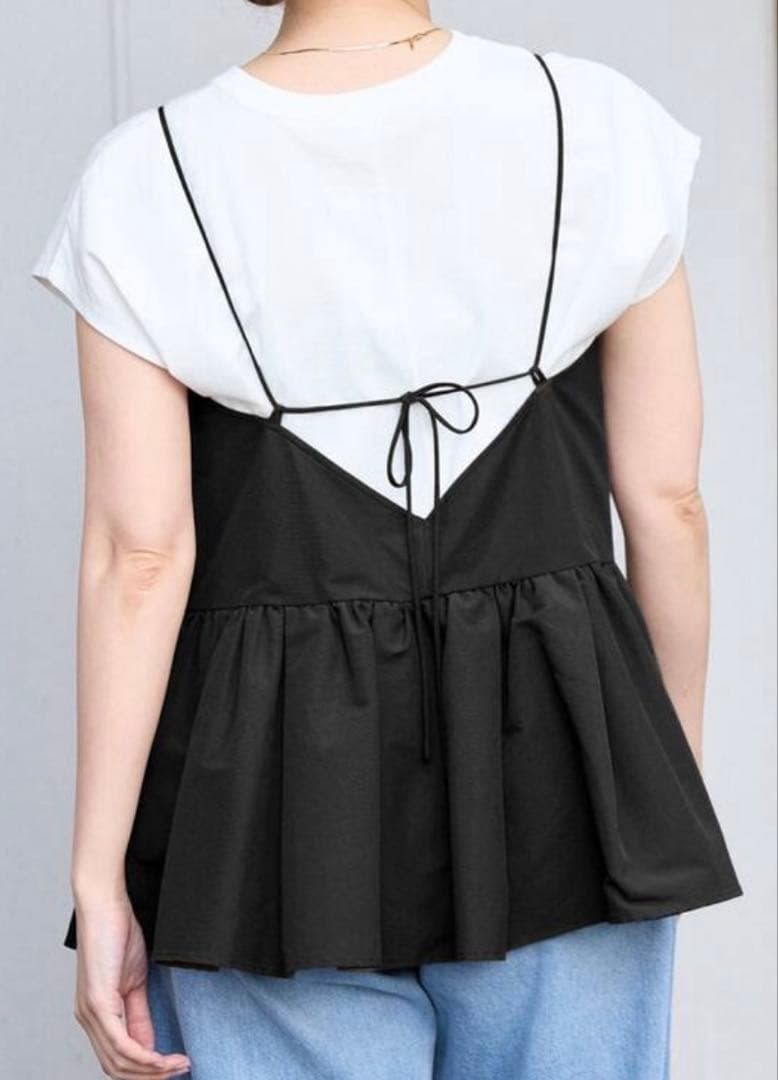 IENA イエナ　ブラック SOグログランキャミブラウス　フリーサイズ