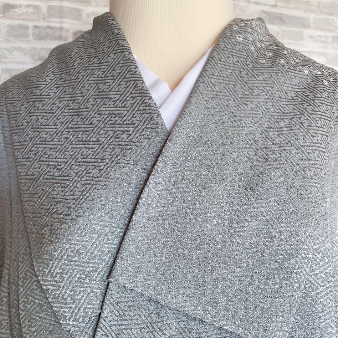 訪問着　フルセット　観世水　鹿の子絞り　金彩　紗綾形地紋　入学式　卒業式　L1