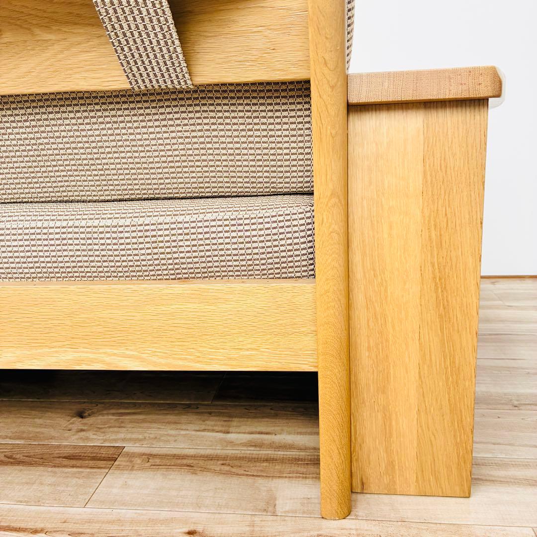 希少　ibata　イバタインテリア　一人掛け　ソファ　木製　マガジンラック付き