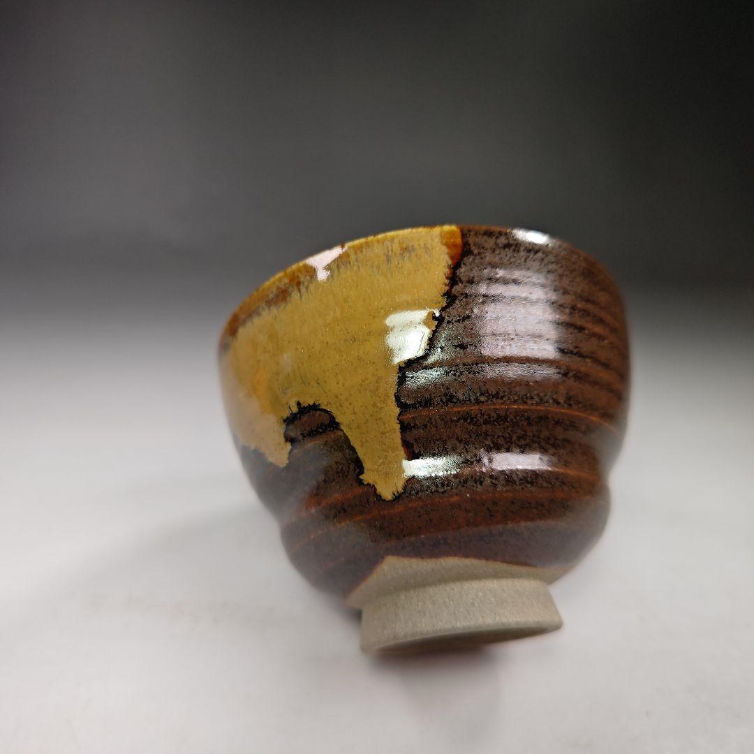 イ359 茶碗『膳所焼胴〆茶碗　共箱』『淡海ぜぜ　陽炎園造』抹茶碗　茶道具