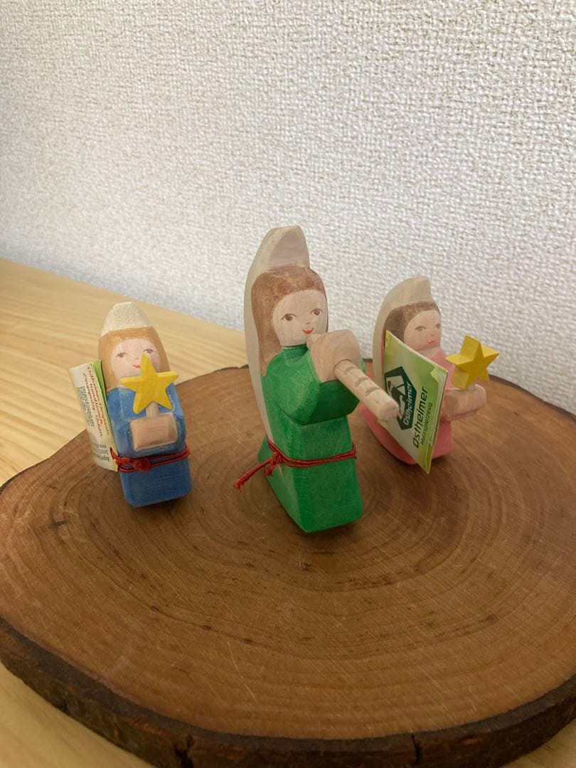 【Ostheimer】Angel with flute 笛を吹く天使 3点セット