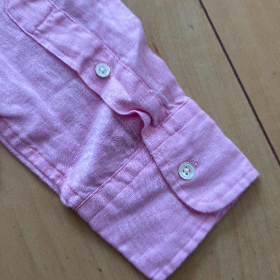 POLO RALPH LAUREN 長袖シャツ リネン　ピンク　XSサイズ