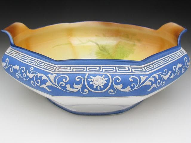 オールドノリタケ ウェッジウッド風 栗絵 ボウル 23cm