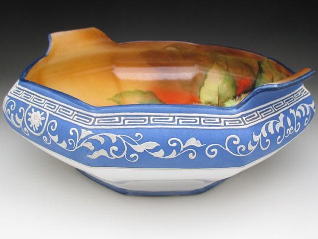 オールドノリタケ ウェッジウッド風 栗絵 ボウル 23cm