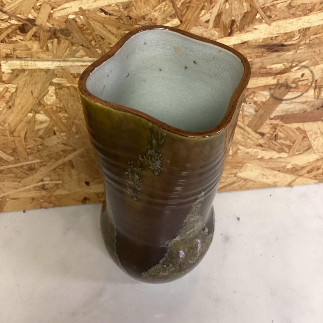 九谷焼　昭一郎　花瓶　陶器　花入　インテリア　和室　置き物　（I 100）