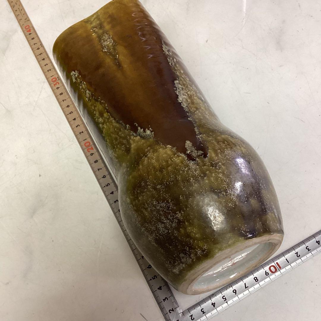 九谷焼　昭一郎　花瓶　陶器　花入　インテリア　和室　置き物　（I 100）