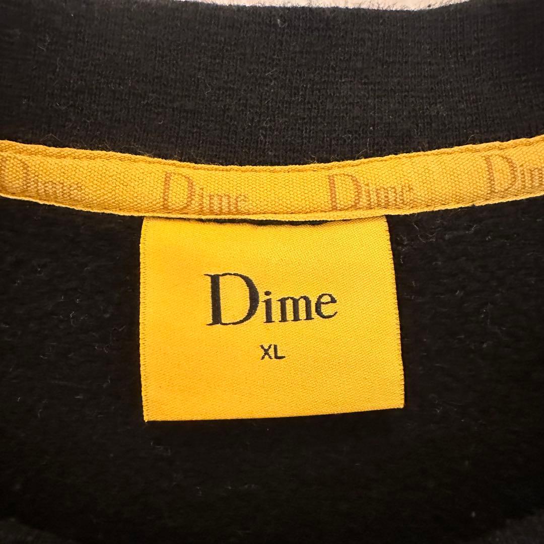 Dime ブラック エンボスロゴ スウェット XL