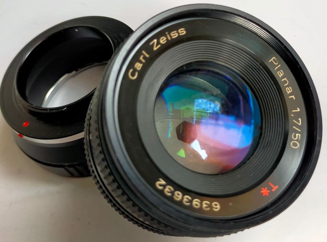 Planar 50/1.7 AEJ、M4/3アダプタ付き