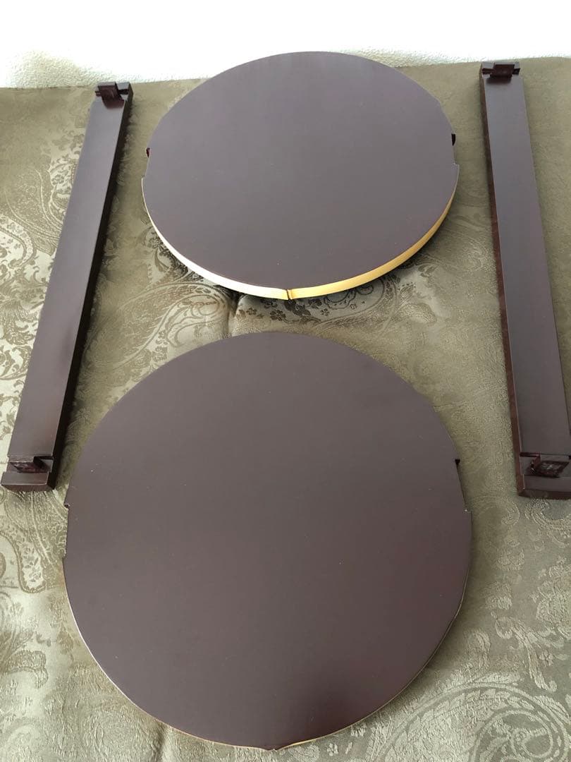 白竹　丸卓　台子　而妙斎好　田原一斎作　組み立て式　茶道具