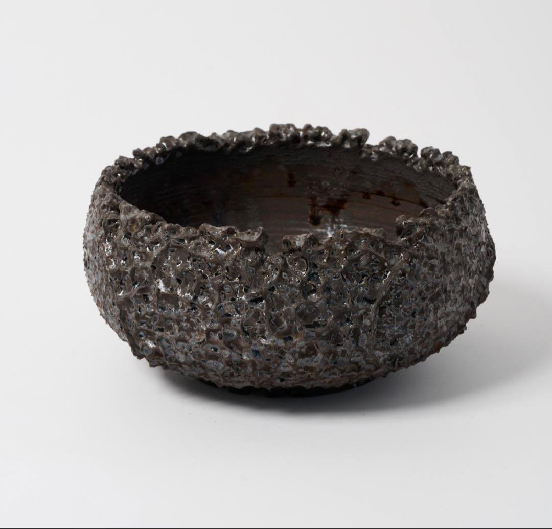 希少 RAW LIFE FACTORY RLF 鬼嫁 (大) 窯変 真黑 植物鉢