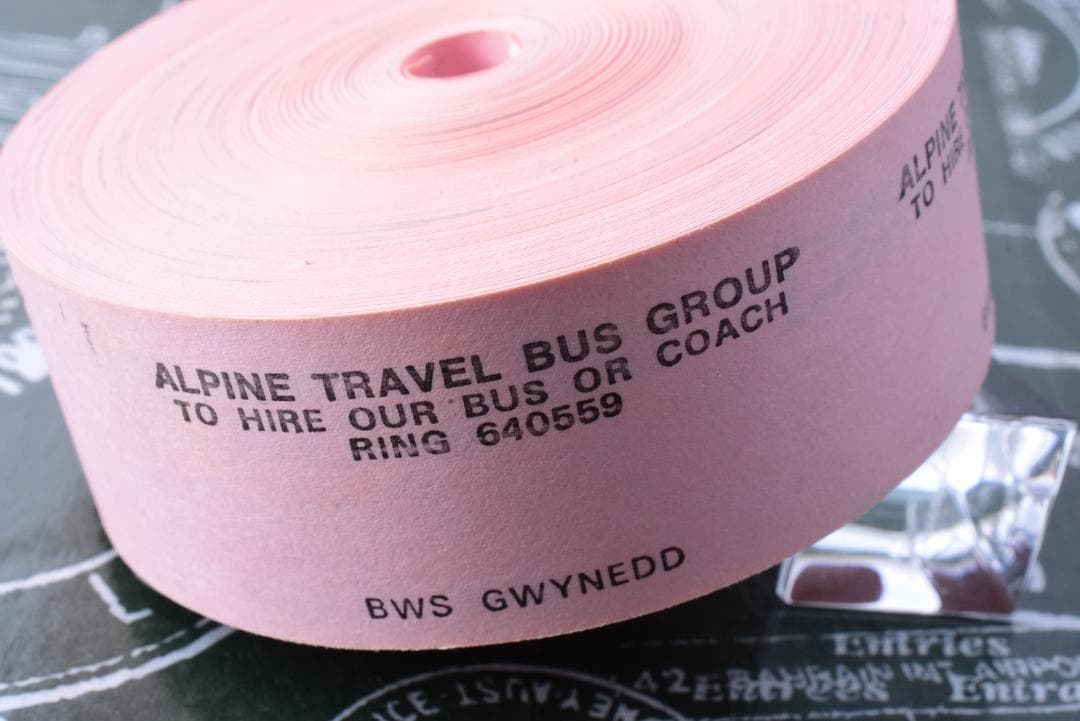 【裏フェチ】◆海外 イギリス ヴィンテージ バス ロールチケット EAST 黒◆