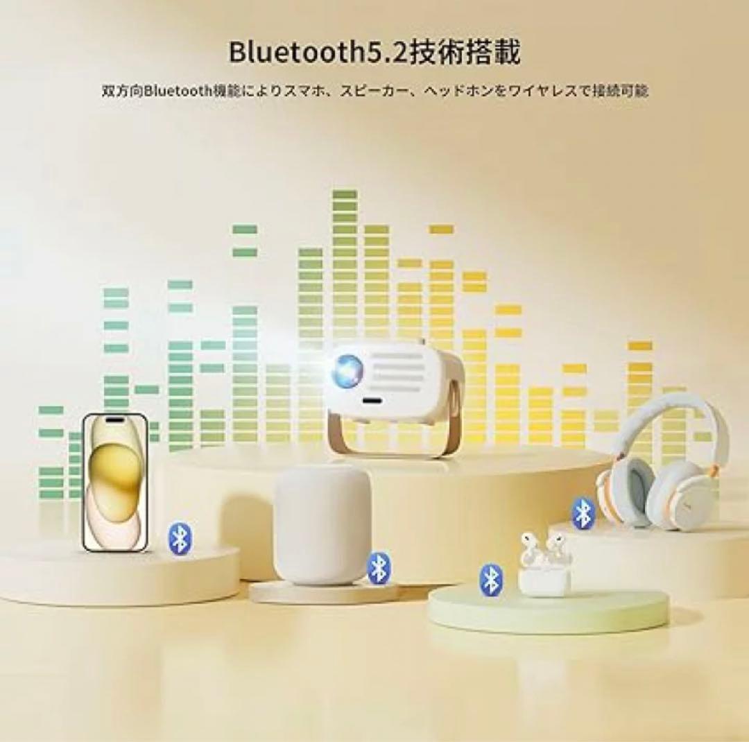Sawcnreo 天井プロジェクター小型家庭用 360回転 16000L 双方向