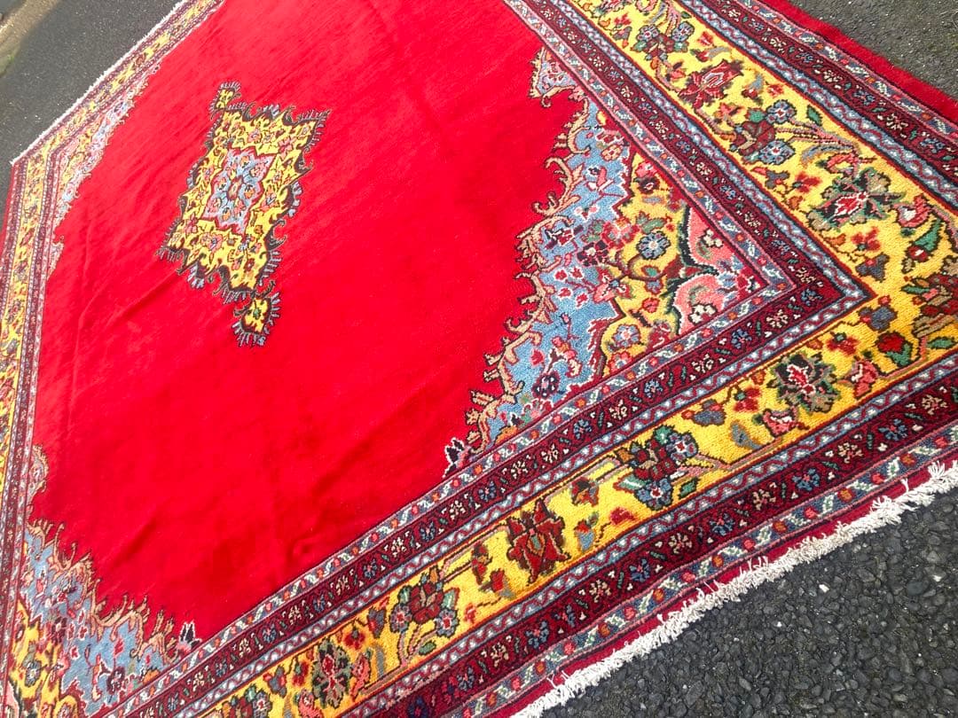 カーシャーン ペルシャ絨毯 手織り 絨毯 (イラン)