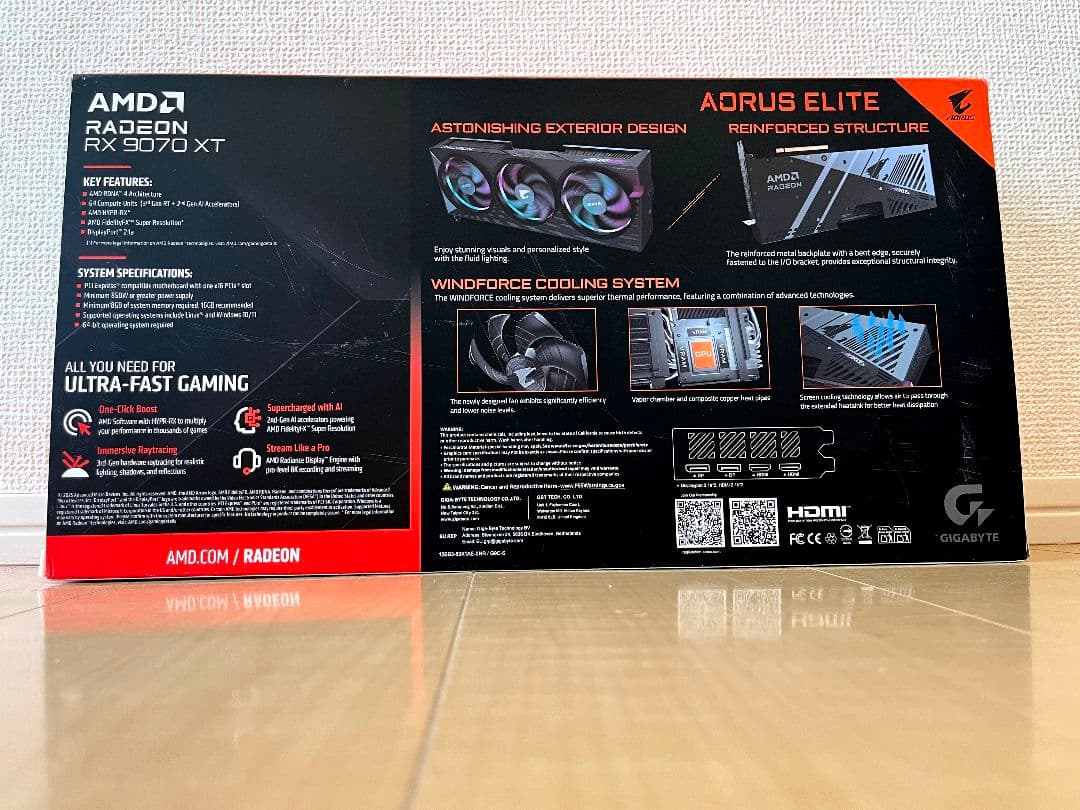 グラフィックボード・グラボ・ビデオカード GIGABYTE AORUS Radeon RX 9070 XT ELITE