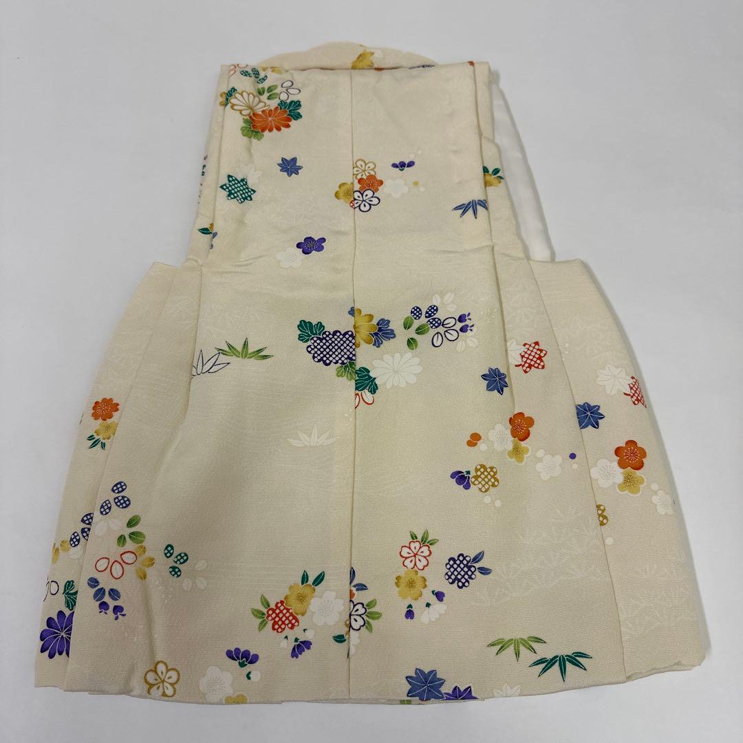 新品 正絹 被布 単品 友禅 手描 薄クリーム地 七五三 被布コート