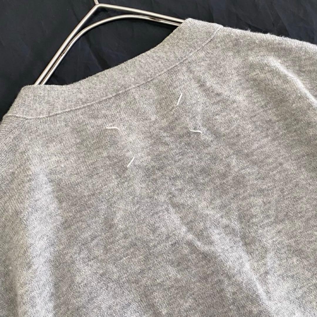 【美品✨】メゾンマルジェラ 4 エルボーパッチ 長袖 Vネック カーディガン M