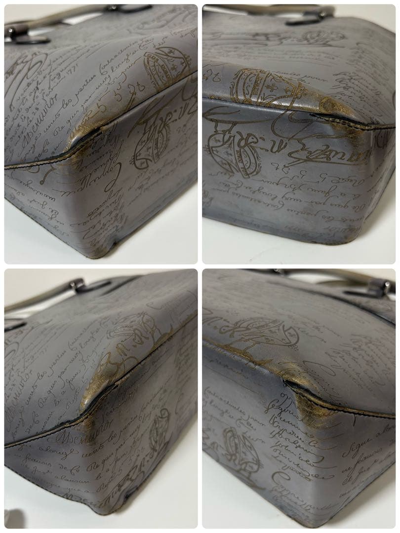 希少 BERLUTI ベルルッティ トゥジュール ミニ スクリット グレー