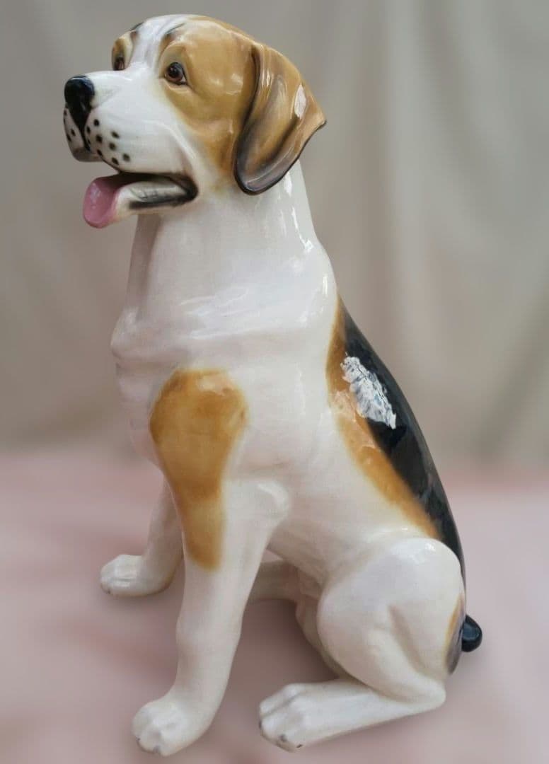 ヴィンテージ 犬 陶器 置物